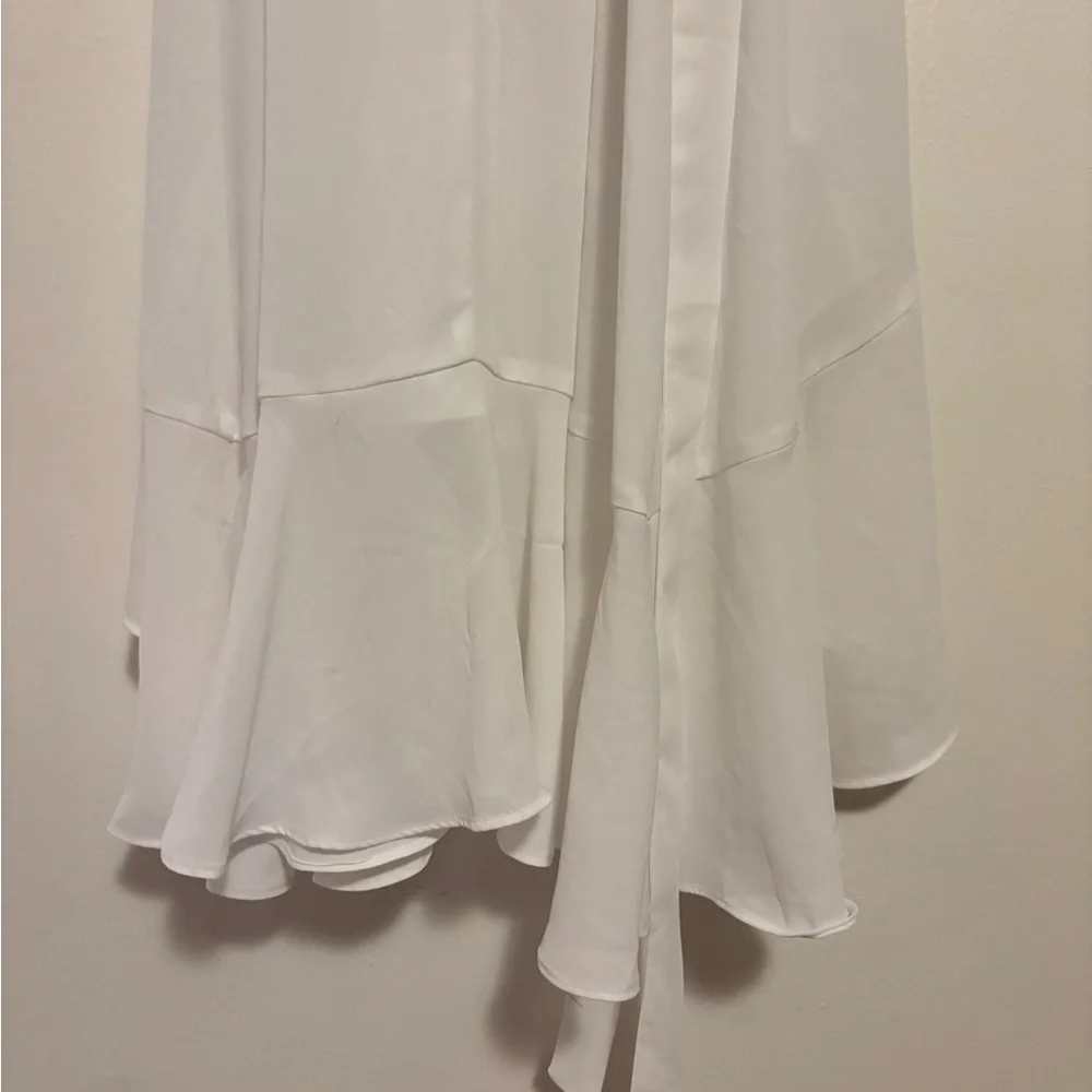 Lulu's White High Low Wrap Dress - Picture 7 of 8